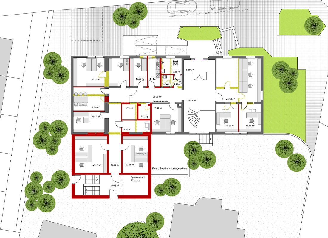 Machbarkeitsstudie Schwaig Grundriss Erdgeschoss