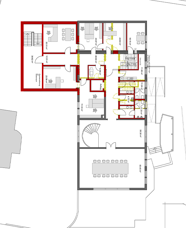 Machbarkeitsstudie Schwaig Grundriss Obergeschoss