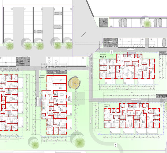 Wohnbauprojekt Kulmbach Grundriss Erdgeschoss