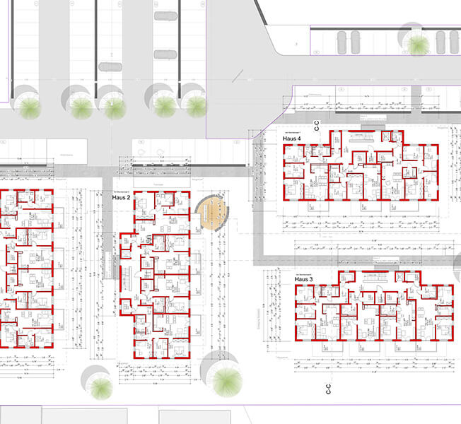 Wohnbauprojekt Kulmbach Grundriss Obergeschoss